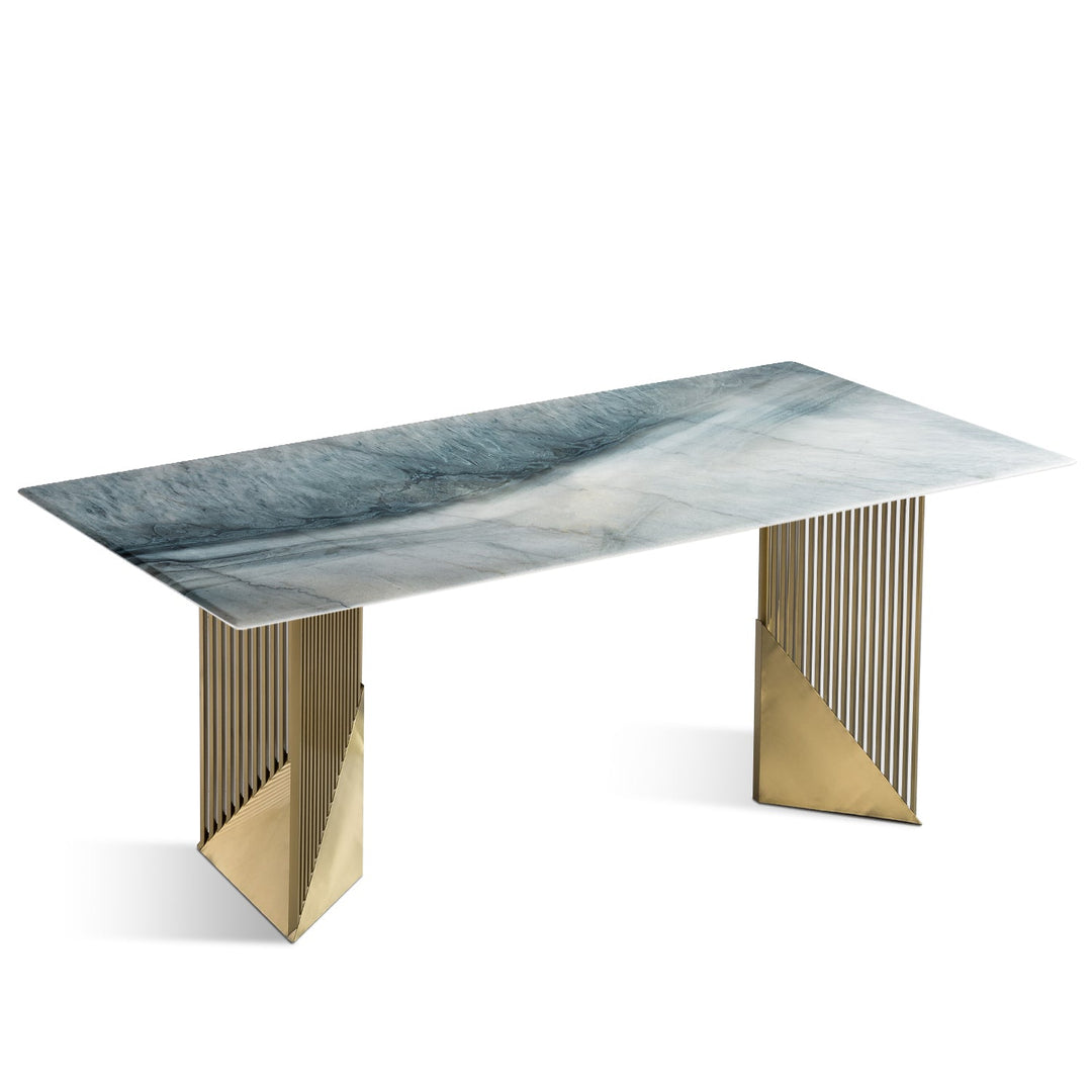 Modern luxury stone dining table luxor lux in still life.