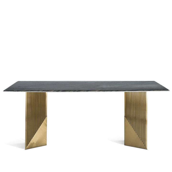 Modern luxury stone dining table luxor lux in white background.