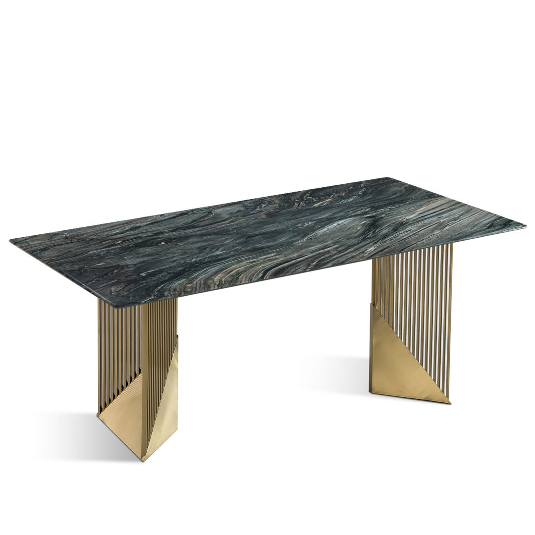 Modern luxury stone dining table luxor lux layered structure.