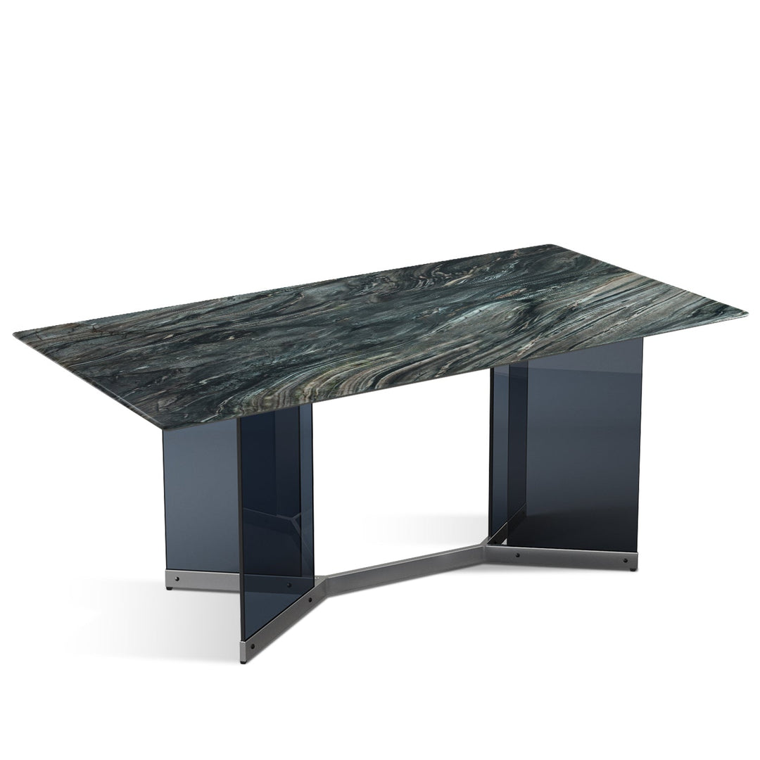 Modern luxury stone dining table marius lux layered structure.