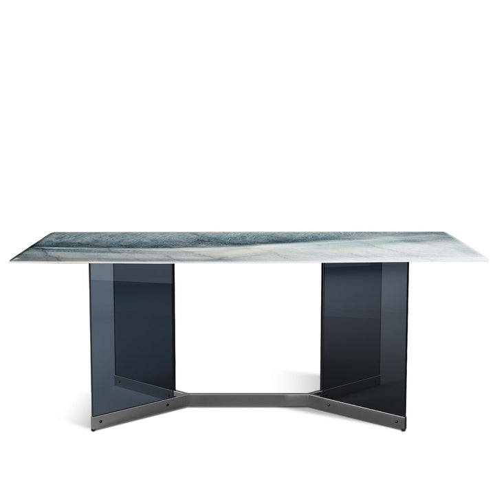 Modern luxury stone dining table marius lux in white background.