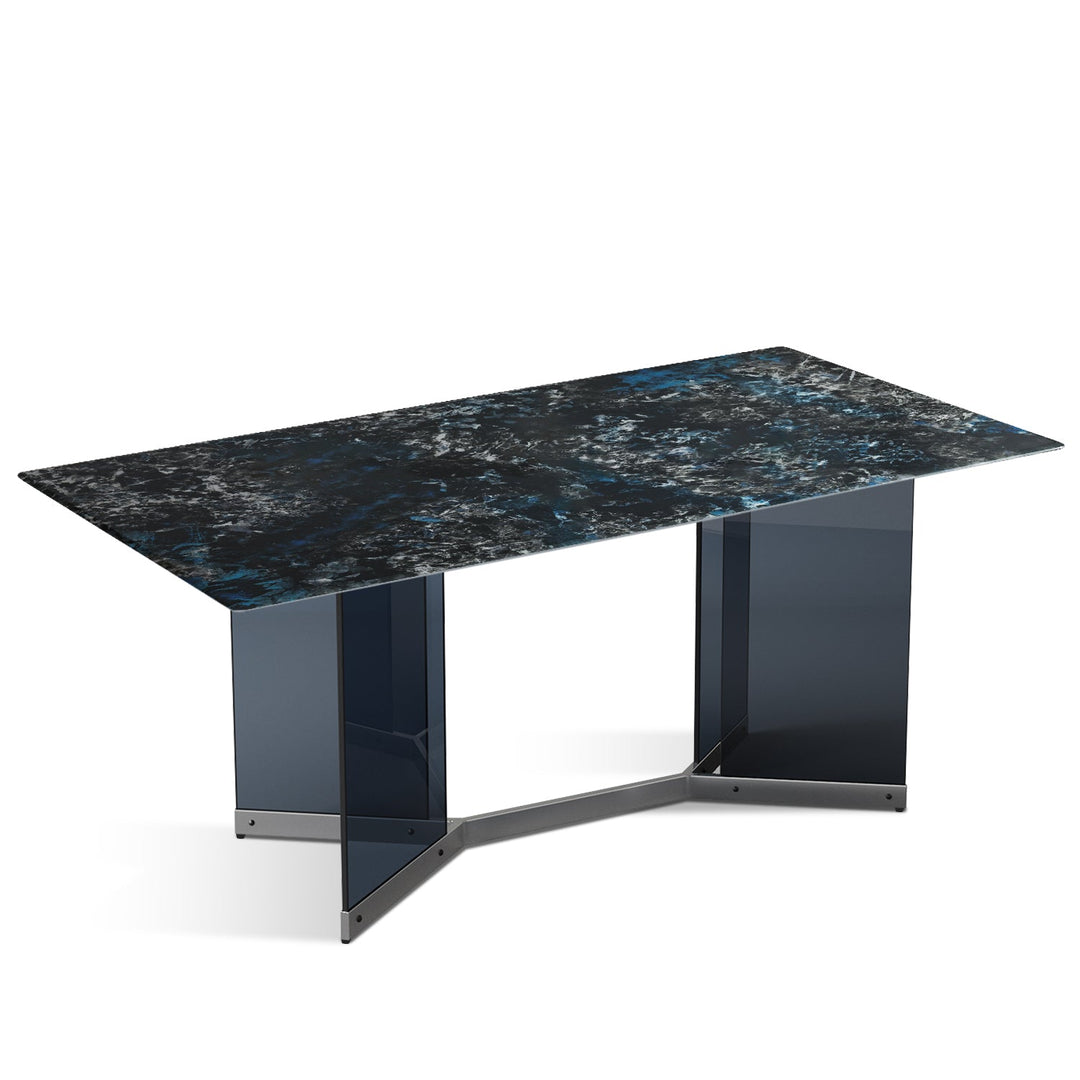 Modern luxury stone dining table marius lux situational feels.