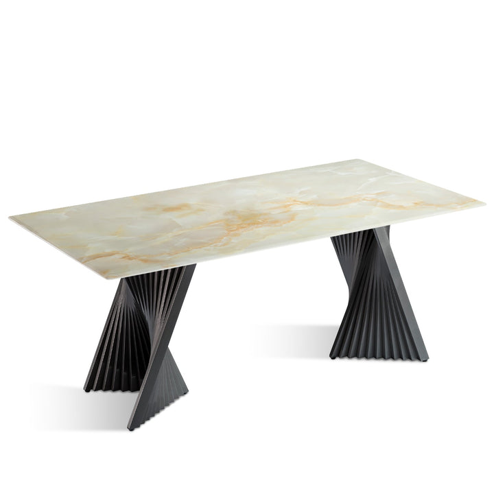 Modern luxury stone dining table spiral lux environmental situation.