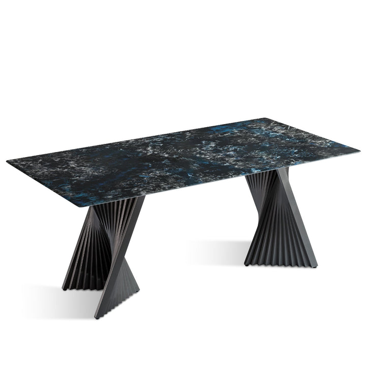 Modern luxury stone dining table spiral lux situational feels.