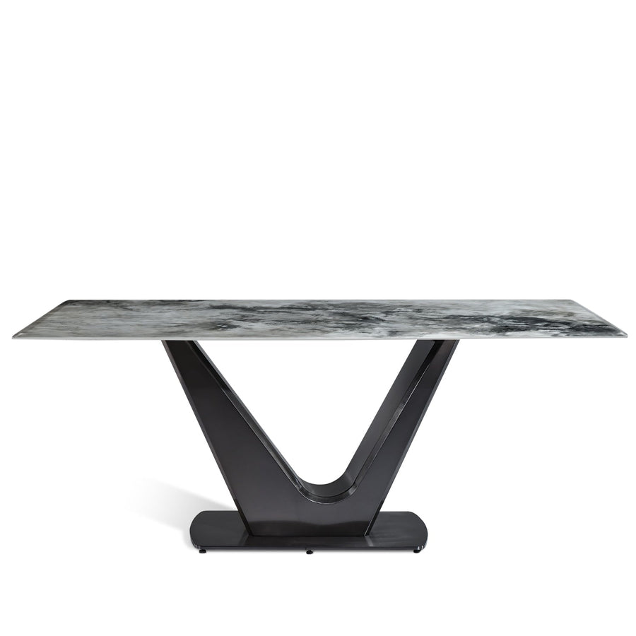 Modern luxury stone dining table titan v lux in white background.