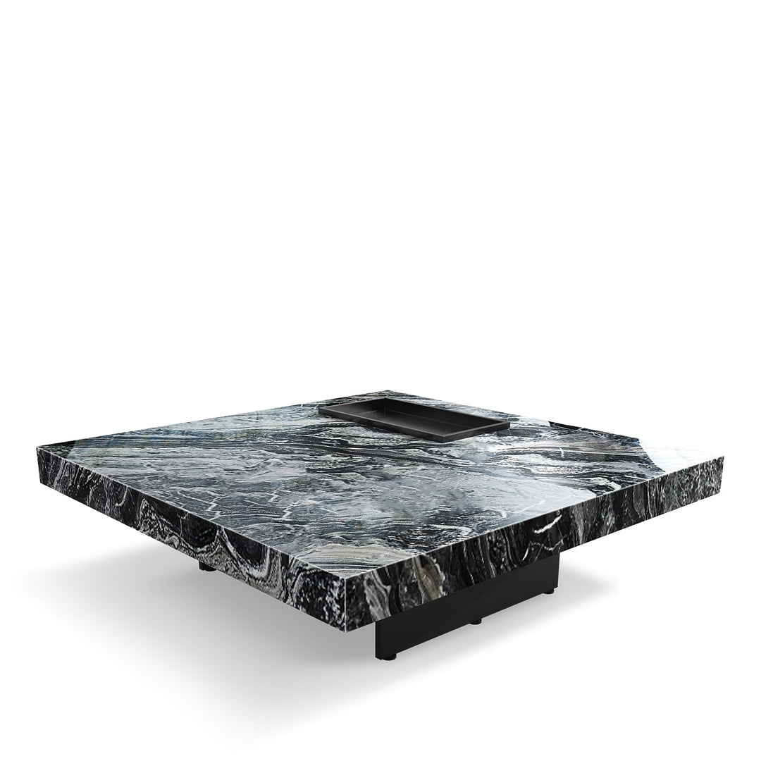 Modern marble coffee table pedro in details.