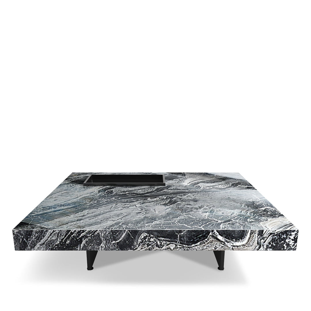 Modern marble coffee table pedro in real life style.