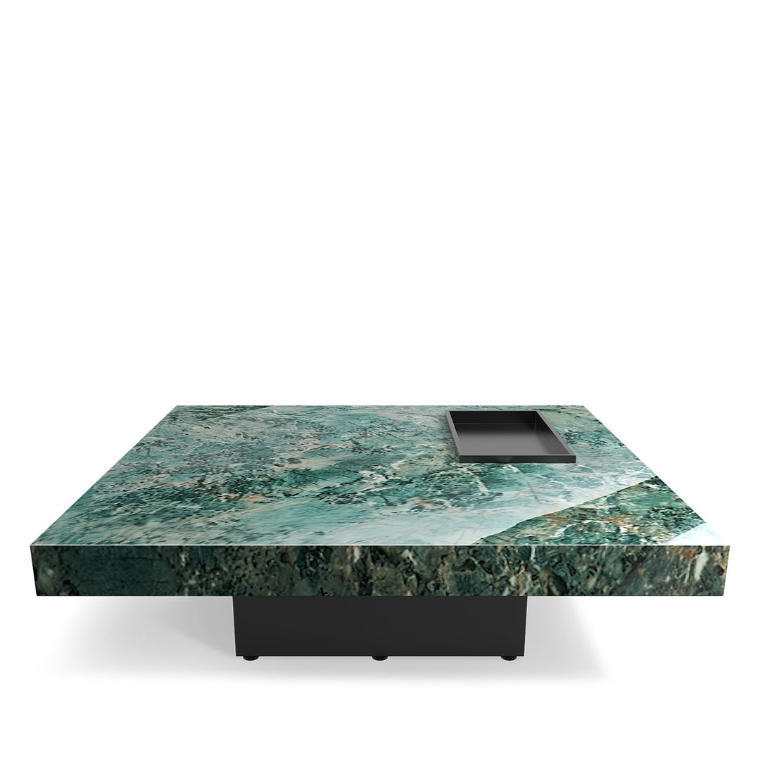 Modern marble coffee table pedro in white background.