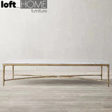 Minimalist marble coffee table thaddeus primary product view.