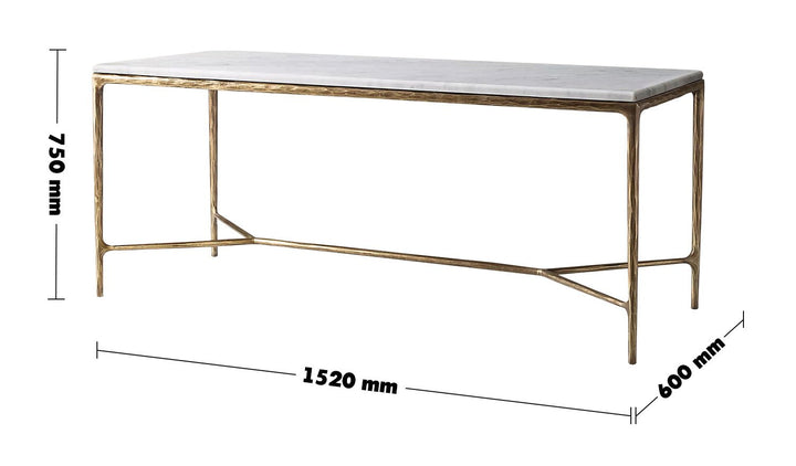Modern marble dining table thaddeus size charts.
