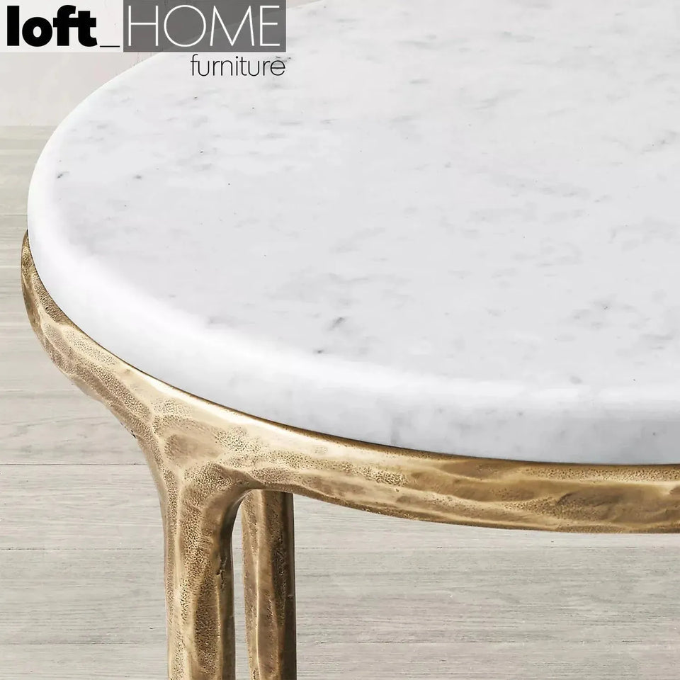 Minimalist marble side table thaddeus round situational feels.