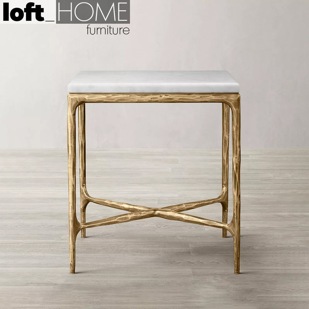 Modern marble side table thaddeus square primary product view.