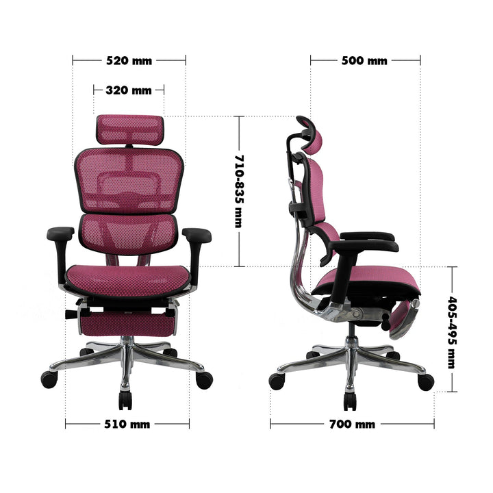 Modern mesh ergonomic office chair black frame with legrest ergohuman e2 size charts.