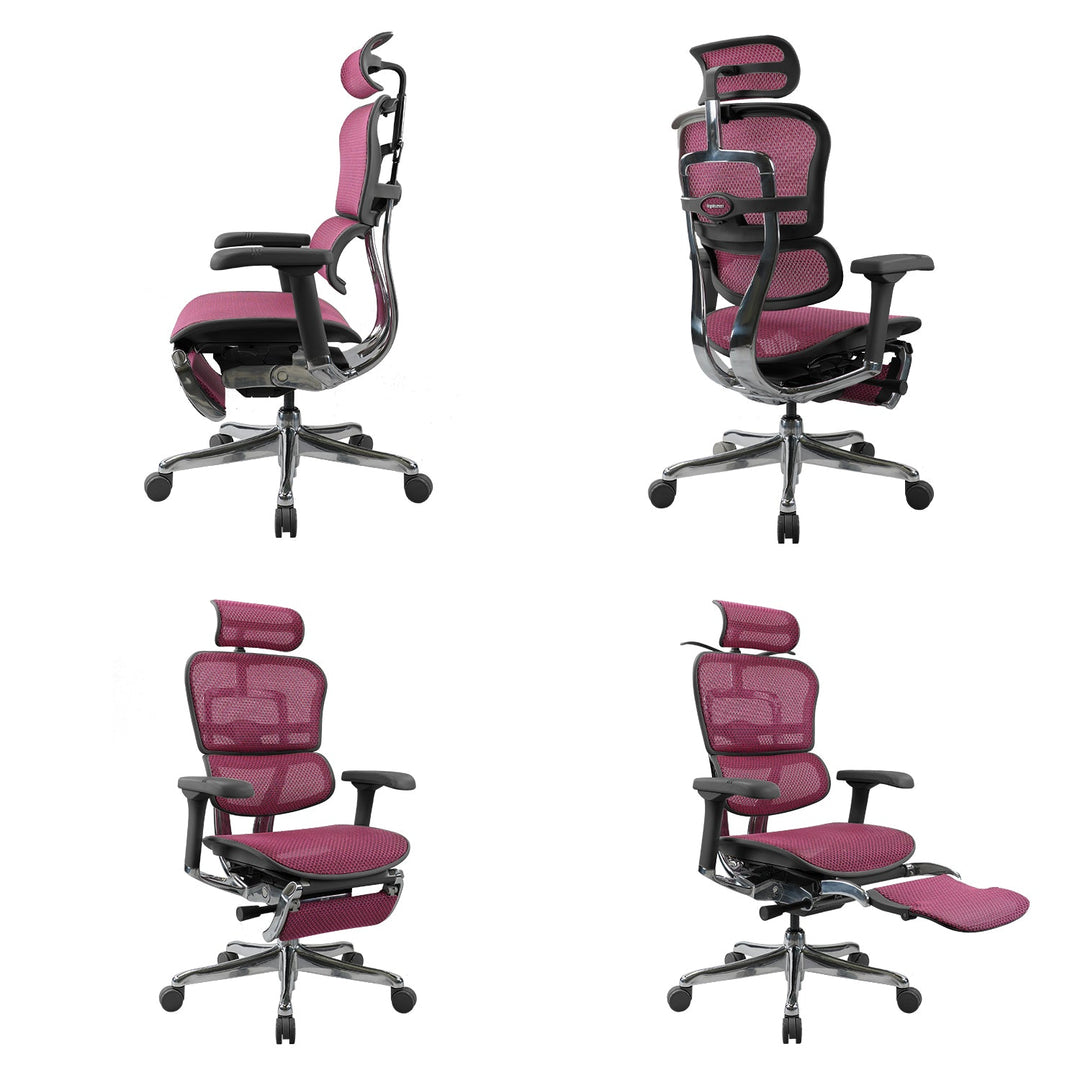 Modern mesh ergonomic office chair black frame with legrest ergohuman e2 environmental situation.