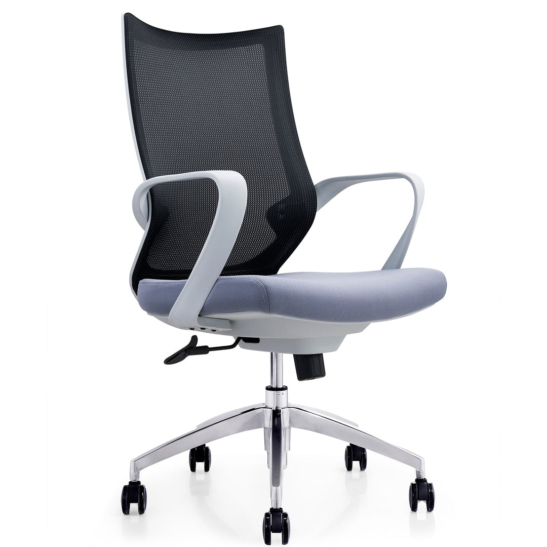 Modern mesh ergonomic office chair neo in white background.