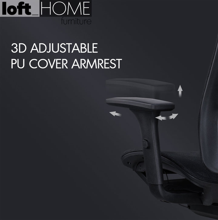 Modern mesh ergonomic office chair sit detail 10.