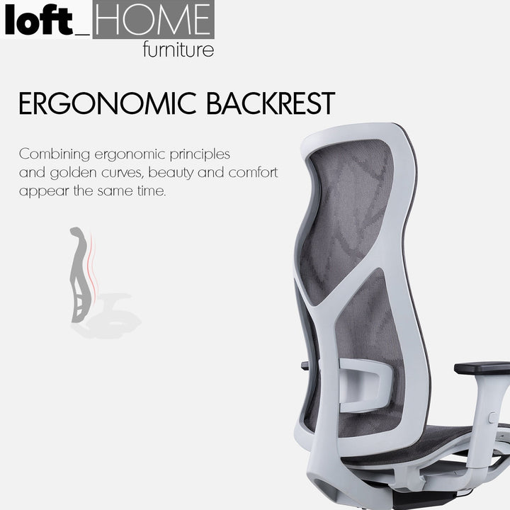 Modern mesh ergonomic office chair sit material variants.