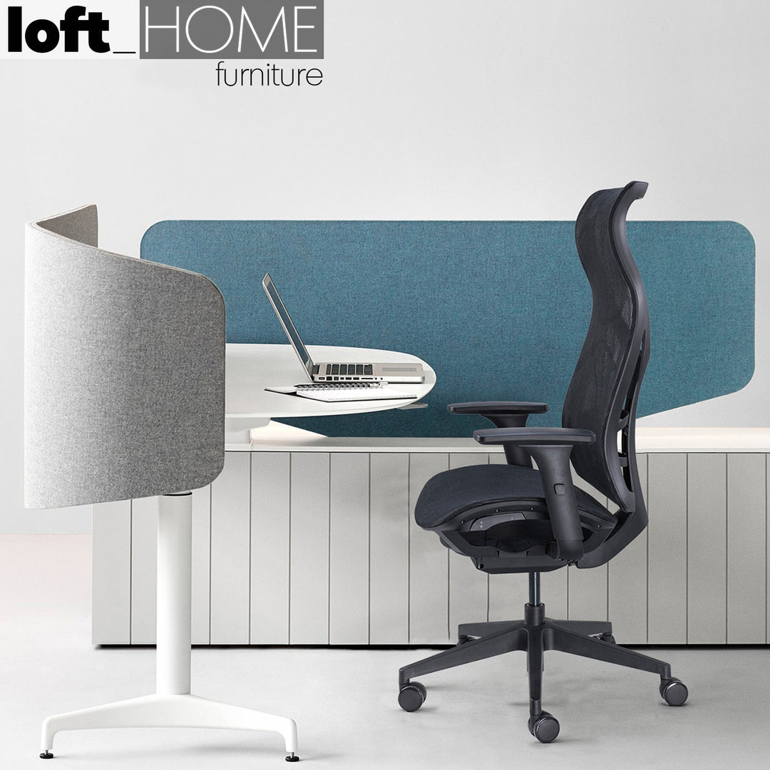 Modern mesh ergonomic office chair sit detail 3.