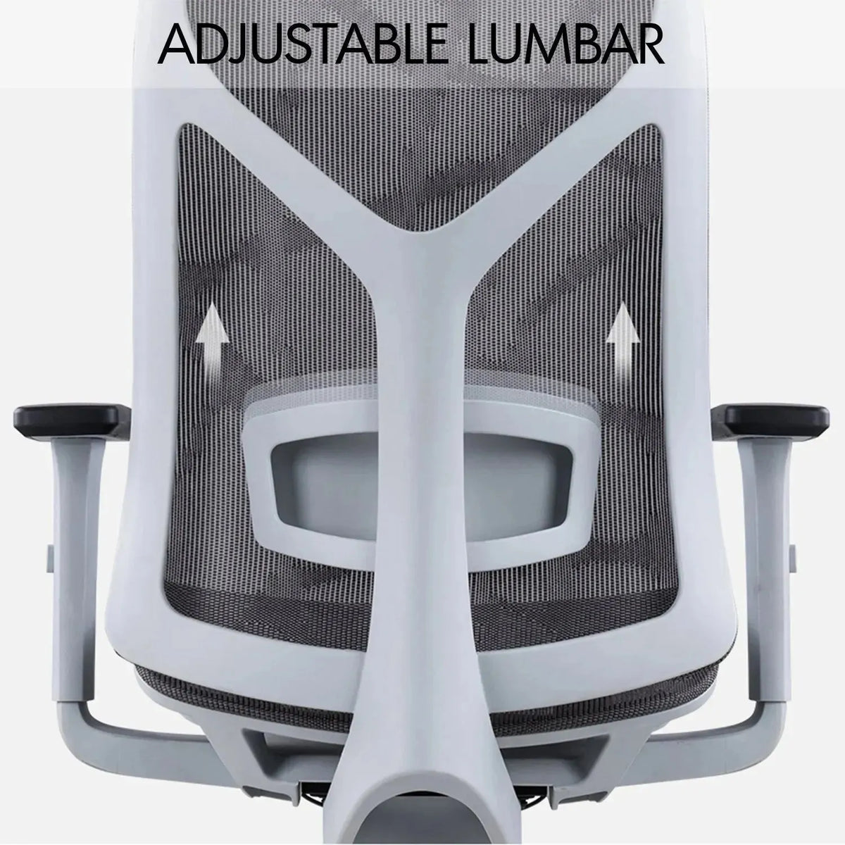 Modern mesh ergonomic office chair sit in close up details.
