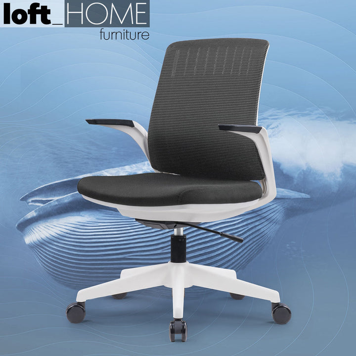 Modern mesh ergonomic office chair whale material variants.