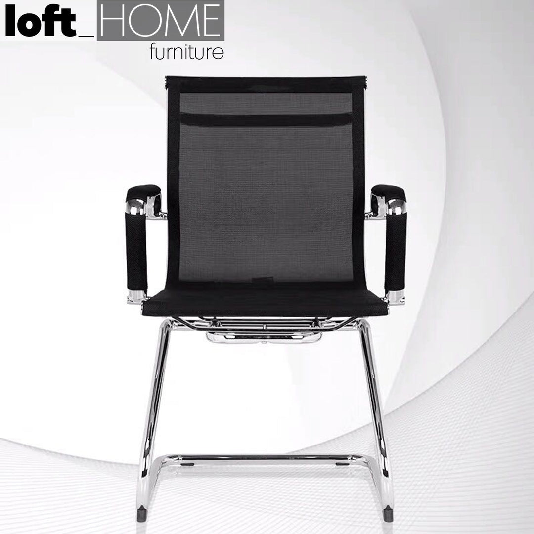 Modern mesh meeting office chair ives primary product view.