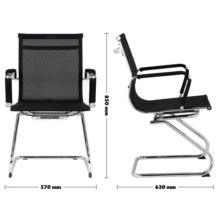 Modern mesh meeting office chair ives size charts.