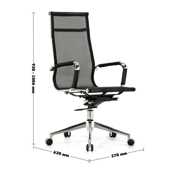 Modern mesh office chair ives size charts.