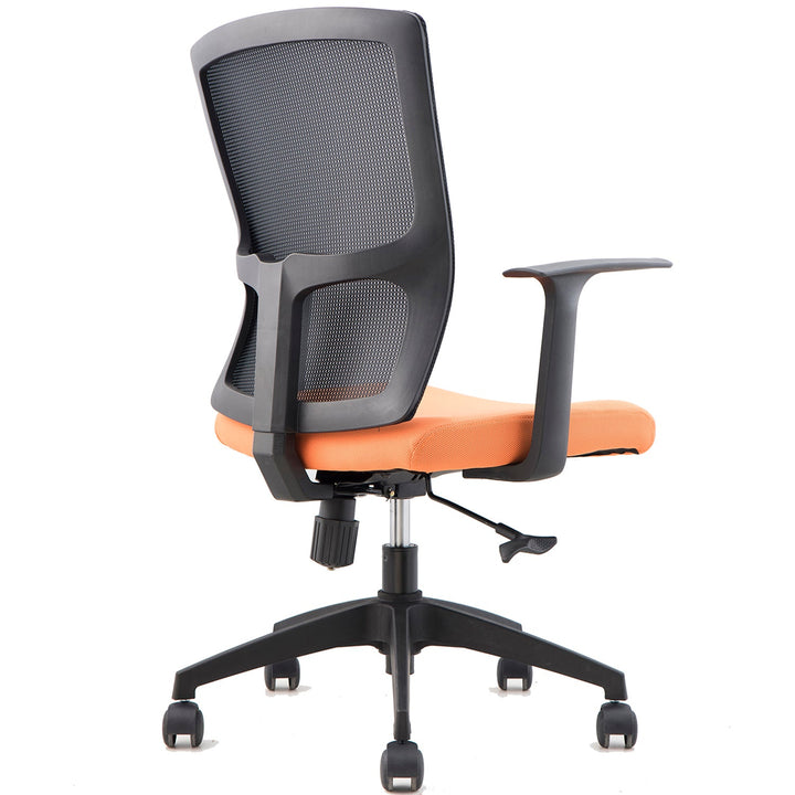 Modern mesh office chair mod in panoramic view.