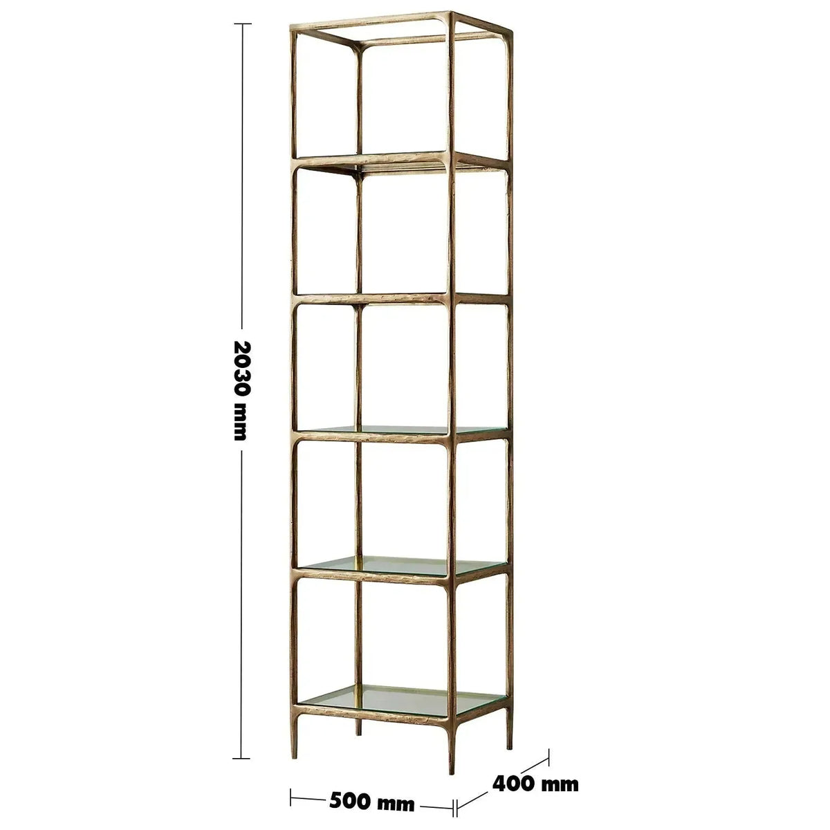 Minimalist metal tempered glass display shelf thaddeus detail 2.