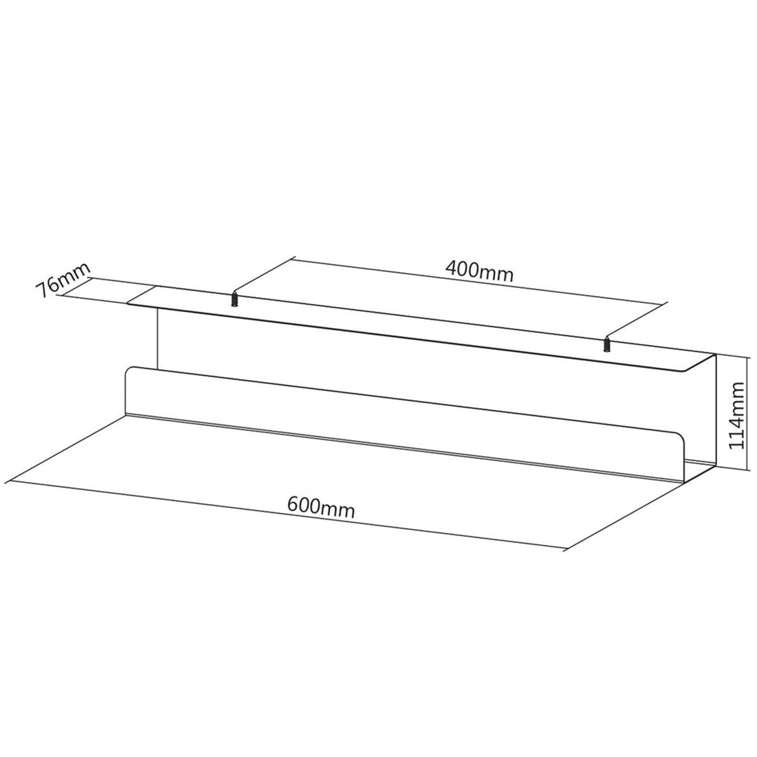 Modern metal under desk cable tray organizer decor size charts.
