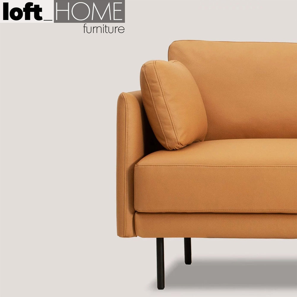 Modern microfiber leather 1 seater sofa miro primary product view.