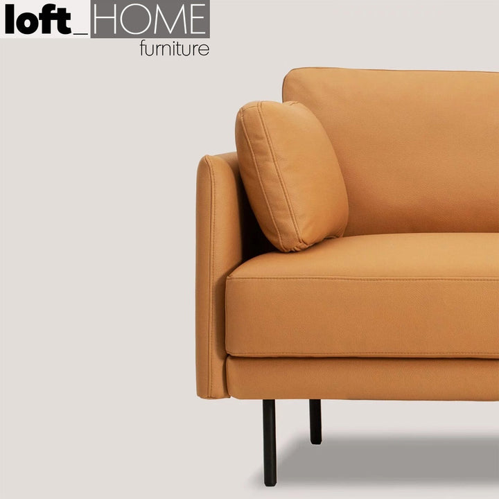 Modern microfiber leather 1 seater sofa miro primary product view.