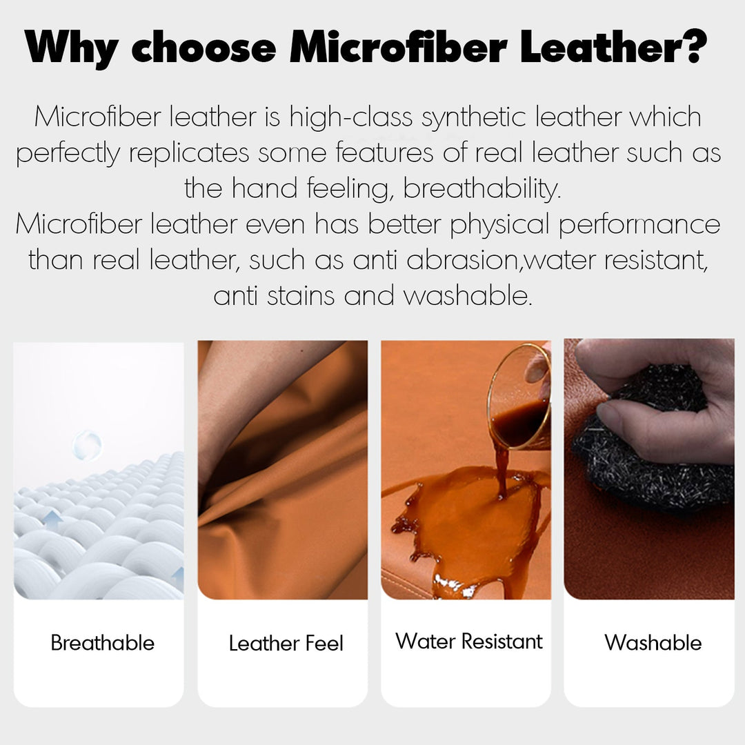 Modern microfiber leather 1 seater sofa miro in real life style.