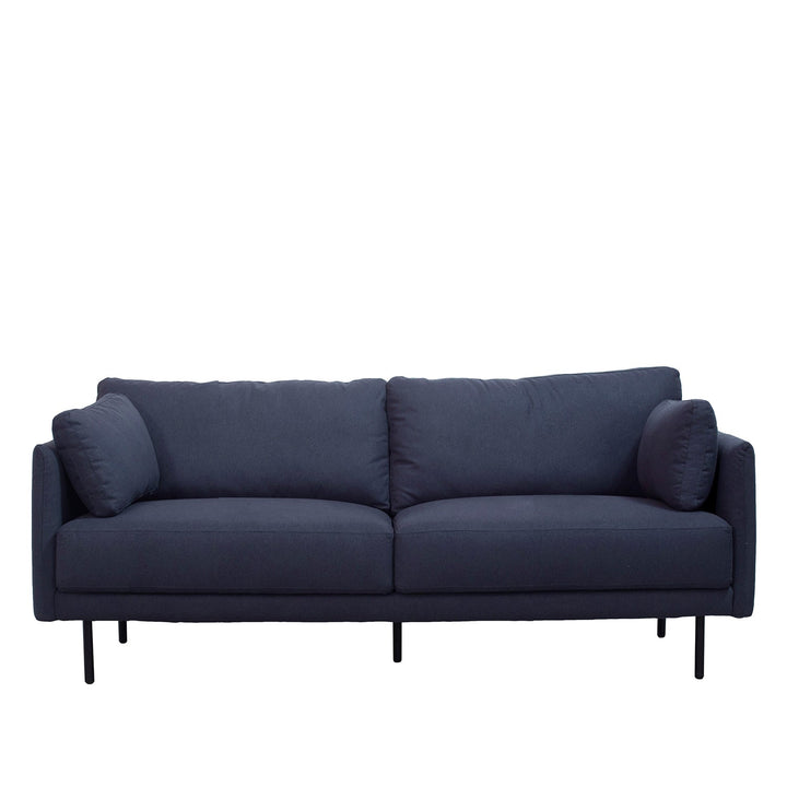 Modern microfiber leather 2 seater sofa miro in panoramic view.