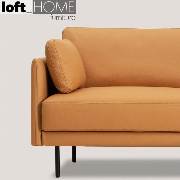 Modern microfiber leather 2 seater sofa miro in details.
