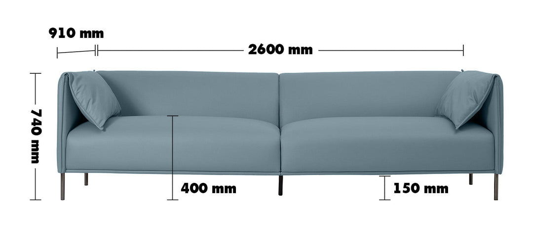 Modern microfiber leather 4 seater sofa beam size charts.