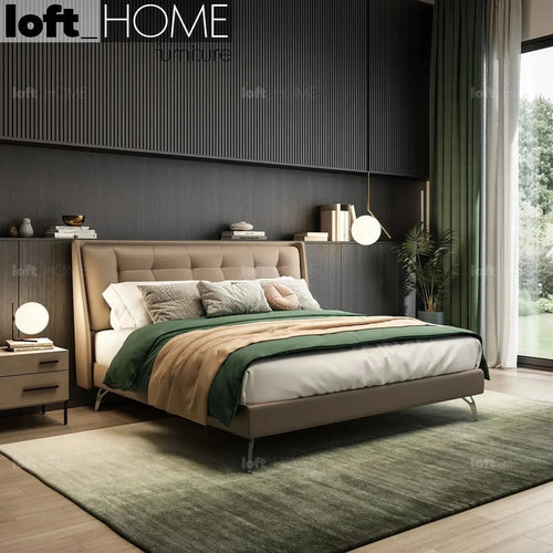 Modern Microfiber Leather Bed BESLEY Good to Know Preview-1