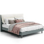 Cream Microfiber Leather Bed KEANU