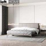 Modern microfiber leather bed lincoln primary product view.