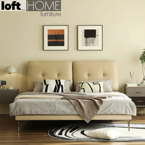 Modern Microfiber Leather Bed POOLE Good to Know Preview-1