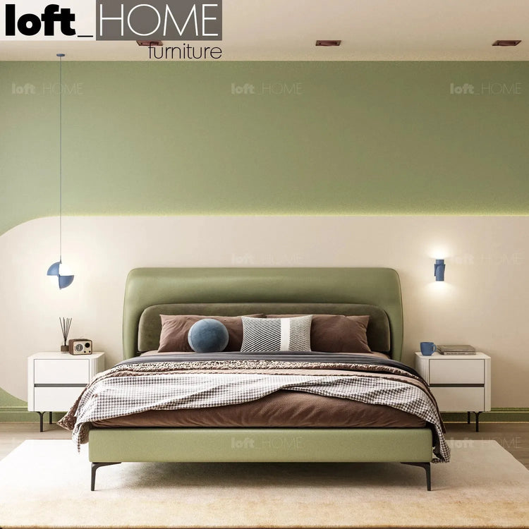 Modern Microfiber Leather Bed RAFFETY Good to Know Preview-1