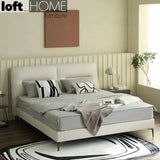 Modern microfiber leather bed skye primary product view.