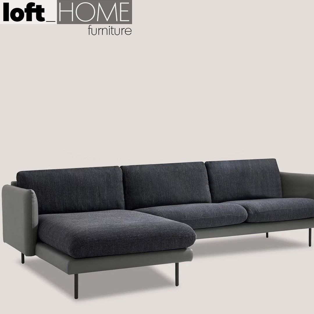 Modern microfiber leather l shape sectional sofa miro 2+l primary product view.