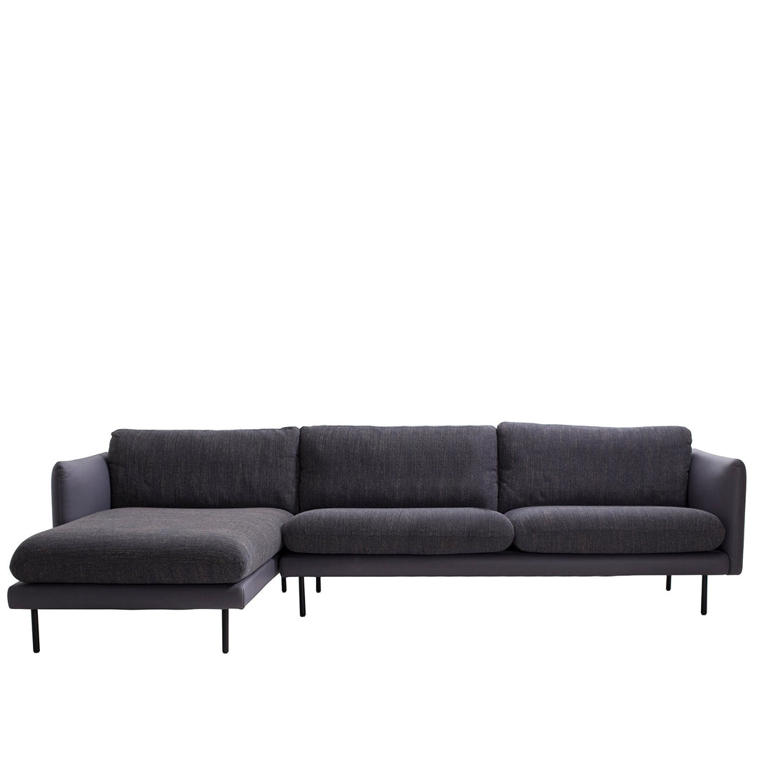 Modern microfiber leather l shape sectional sofa miro 2+l with context.