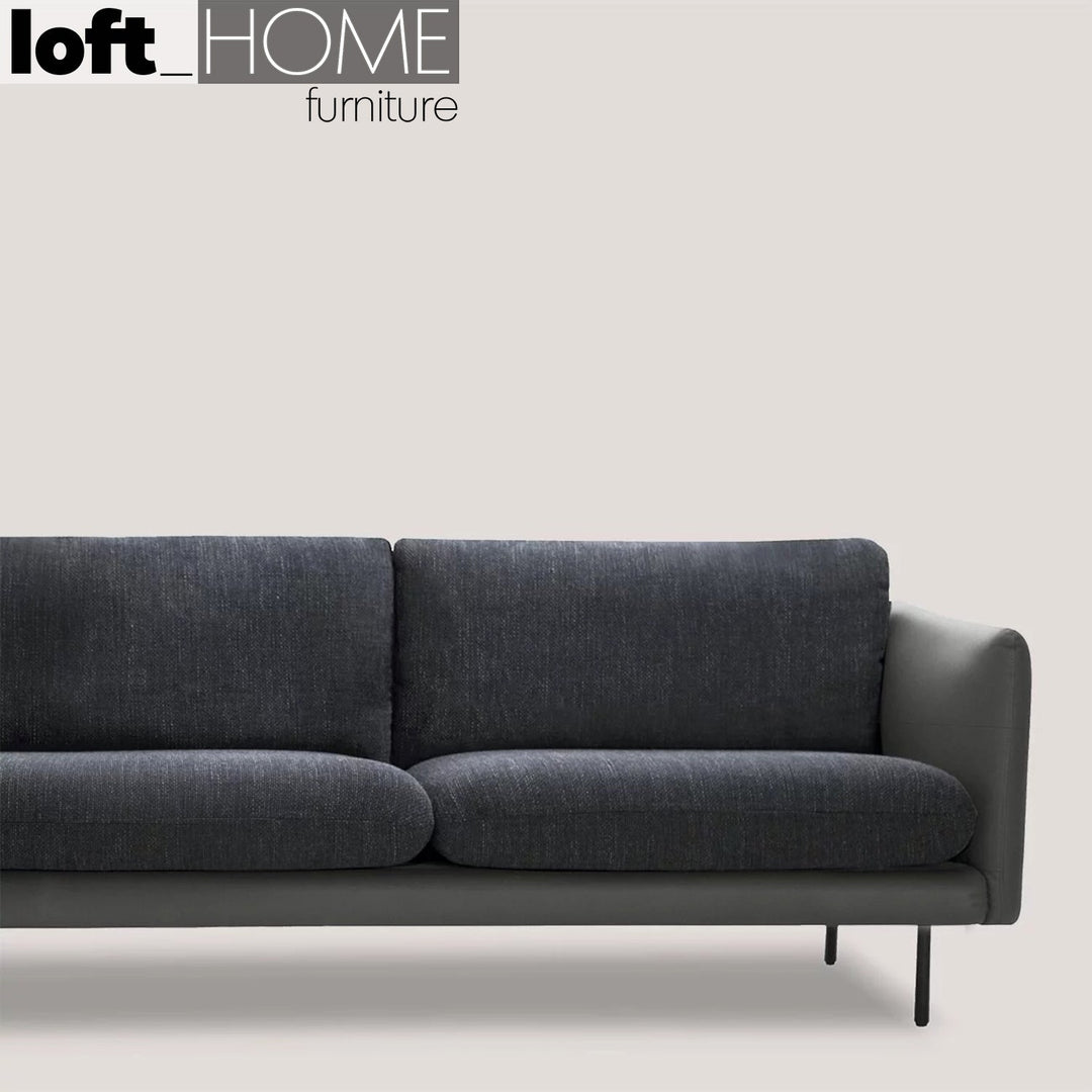Modern microfiber leather l shape sectional sofa miro 2+l in still life.
