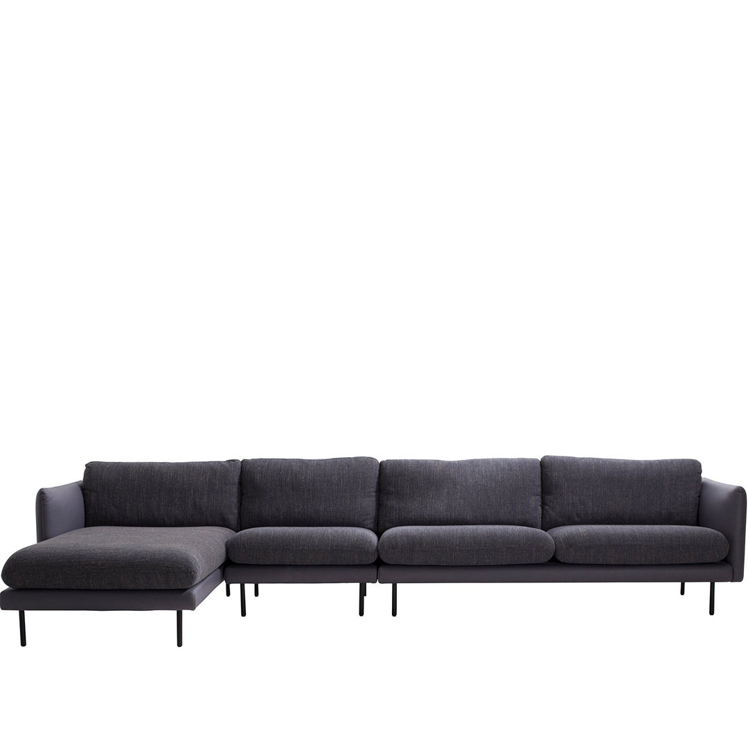 Modern microfiber leather l shape sectional sofa miro 3+l with context.