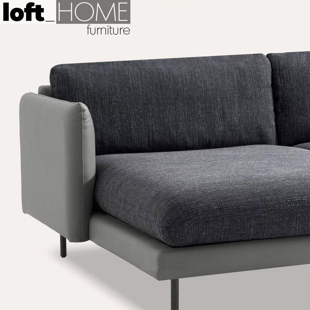 Modern microfiber leather l shape sectional sofa miro 3+l in still life.