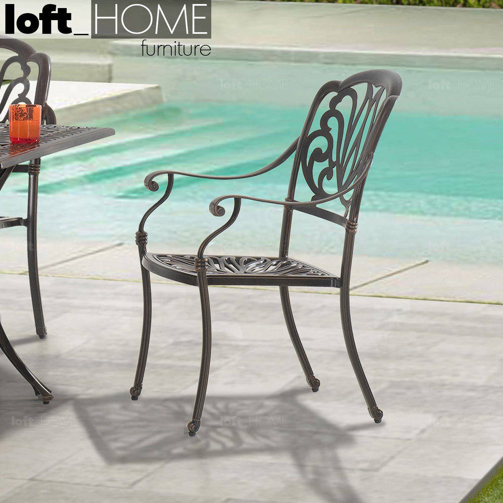 Modern outdoor dining chair artistry primary product view.