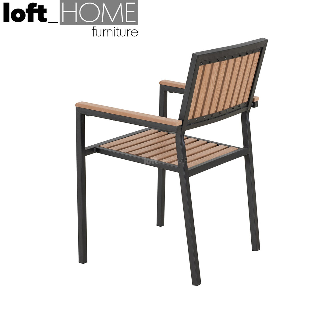 Modern outdoor dining chair bliss with context.