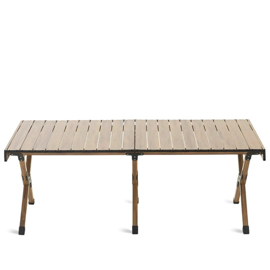 Industrial outdoor foldable coffee table rollie in white background.